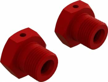 Arrma Aluminum Wheel Hex: Red (2pcs)