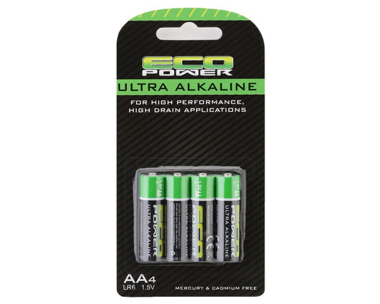 EcoPower Ultra Alkaline AA Batteries (4)