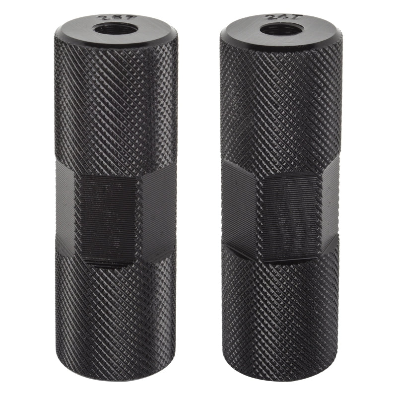 Black Ops Alloy Knurled Pro Axle Pegs (Thread ON)