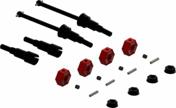 Arrma Metal Axle and Wheel Hex Set B: Mojave GROM