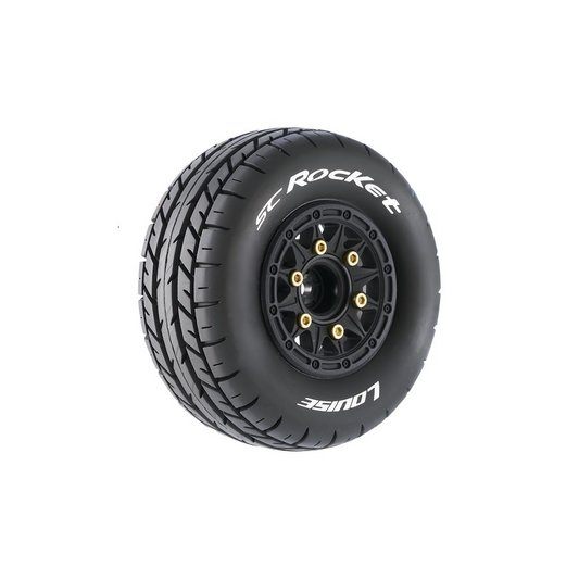 Louise RC SC Rocket 1/10 Short Course Tires: 12/14/17mm Removable Hex