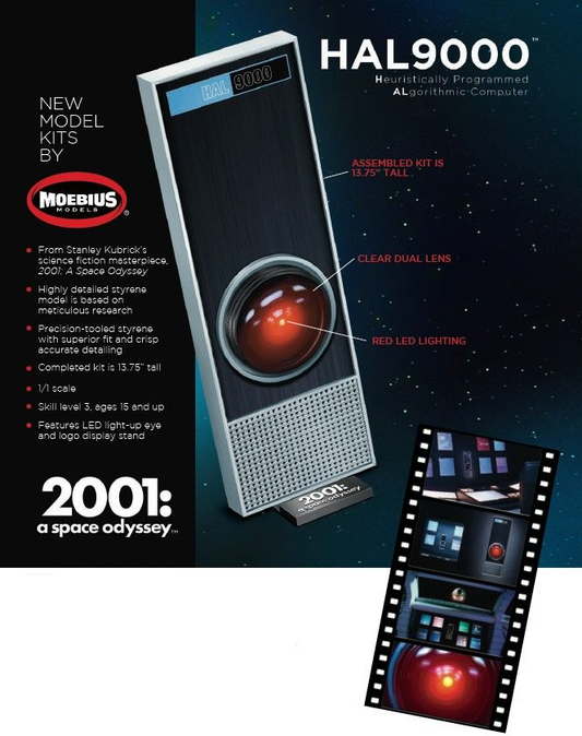 Moebius Models 1/1 2001 Space Odyssey HAL 9000 Model Kit
