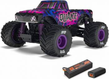 Arrma 1/16  Quake GROM Brushed Monster Truck: RTR (Purple)