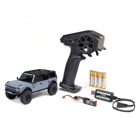 Axial SCX30 1/30 Ford Bronco 4X4 Brushed Rock Crawler: RTR (Grey)