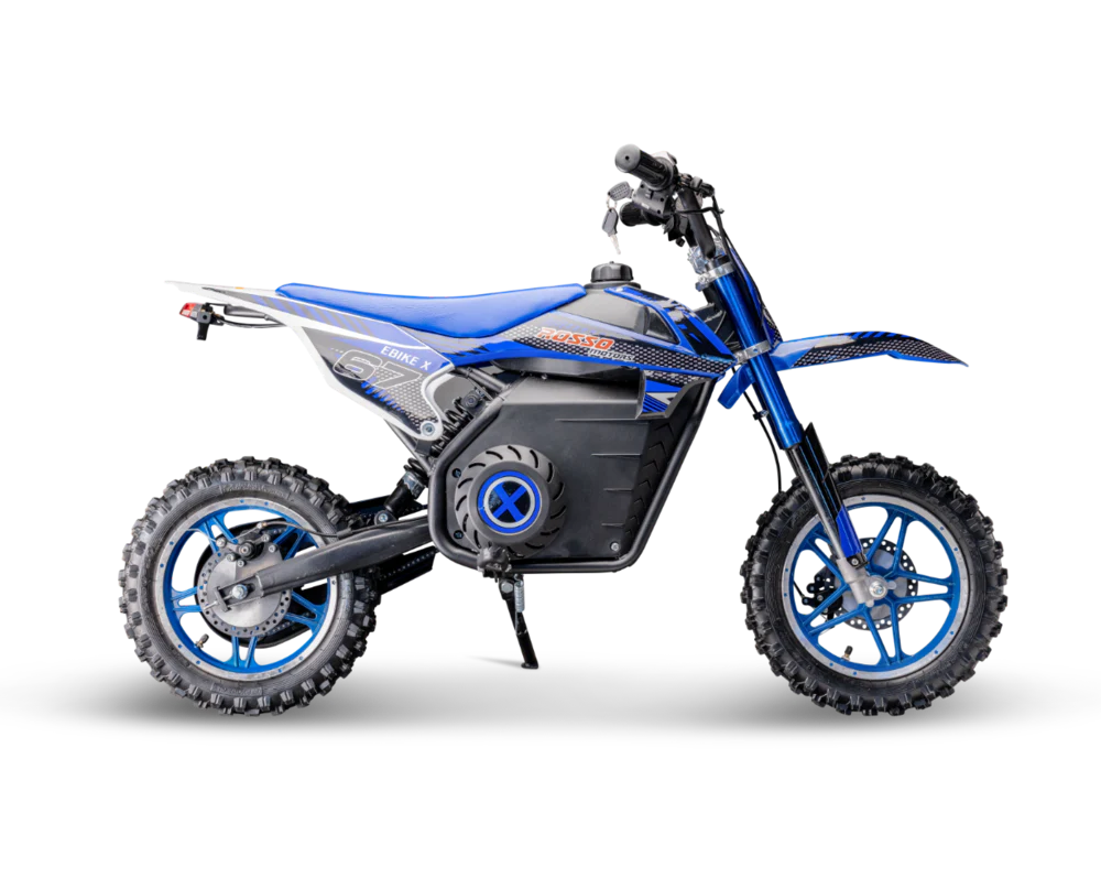 Rosso Motorsports EBIKE-X DIRT BIKE 36V: Assembled (Blue)