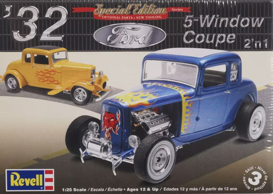 Revell 1/25 1932 Ford 5-Window Coupé 2’n1 Model Kit: Level 5
