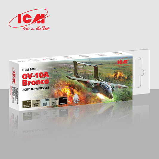 ICM Models 6 Piece Acrylic Paint Set: OV-10A Bronco Vietnam Aircraft