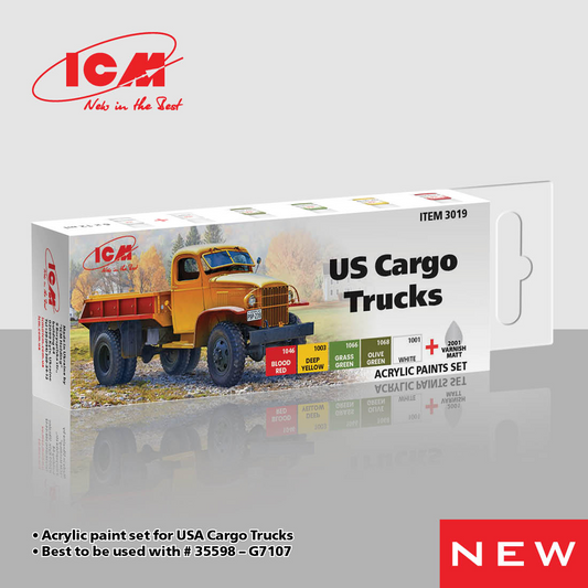 ICM Models 6 Piece Acrylic Paint Set: US Cargo Trucks