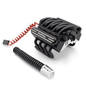 PowerHobby V8 Engine Motor Heatsink w/Cooling Fan: TRX-4/SCX10