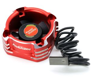 PowerHobby Aluminum Tornado Booster High Speed HV Cooling Fan: 30mm (Red)