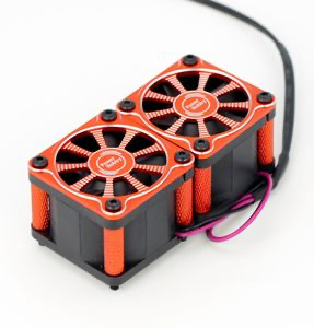 PowerHobby Twister Twin Dual 40mm Aluminum Cooling Fan: 1/8 or 1/5 (Red)
