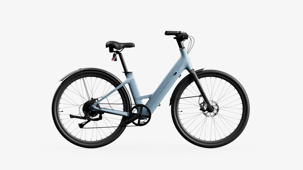 Urtopia Carbon Classic ST Blue Class 2 500W City E-Bike w/Throttle and Rack