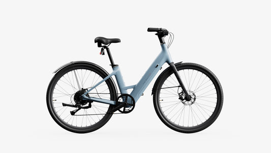 Urtopia Carbon Classic ST Blue Class 2 500W City E-Bike w/Throttle and Rack
