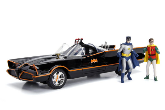 Jada Diecast 1/18 Hollywood Rides 1966 Classic TV Series Batmobile w/Batman