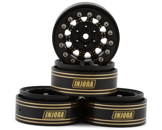 INJORA 1.3” D-Slot Super Brass Beadlock Wheels: TRX4-M/SCX24