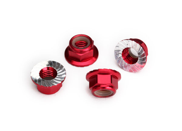 Traxxas Flanged Serrated Nylon Locking Nuts: M5