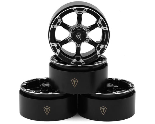 Treal 1.9” Type 4P Aluminum Beadlock Rims: Black