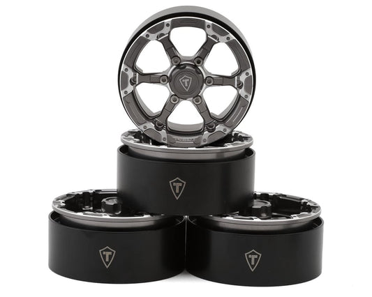 Treal 1.9” Type 4P Aluminum Beadlock Rims: Titainium