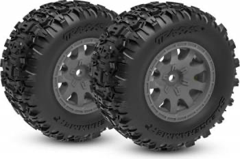 Traxxas Assembled Dual Profile Wheels w/Sledgehammer Tires: Front