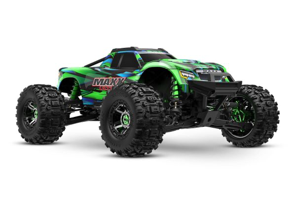 Traxxas MAXX 4S V2 Ultimate 1/10 4WD Monster Truck: w/4S 6700 and EZ Peak Charger (Green)