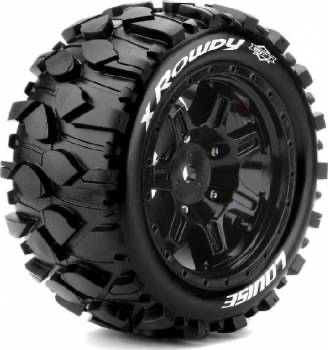 Louise R/C X-Rowdy Monster Truck MTD Black Wheels 24mm: Kraton 8S