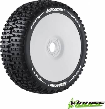 Louise RC B-Zacoo 1/8 Off-Road Buggy Tires MTD White Rim: Soft