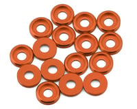 Team Brood 6061 Aluminum Button Head Washers: 3mm (Orange)