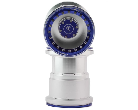 Treal 2.6” MT Aluminum Beadlock Wheels: 12mm Hex (Blue)