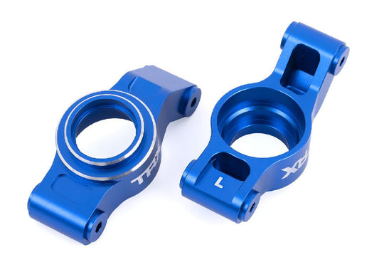 Traxxas Aluminium Rear Stub Axle Carriers 6061-T6: X-Trucks (Blue)