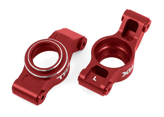 Traxxas Aluminium Rear Stub Axle Carriers 6061-T6: X-Trucks (Red)