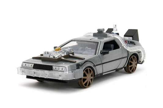 Jada 1/24 Hollywood Rides “Back to the Future Part III” Delorean Time Machine w/Rail Wheels