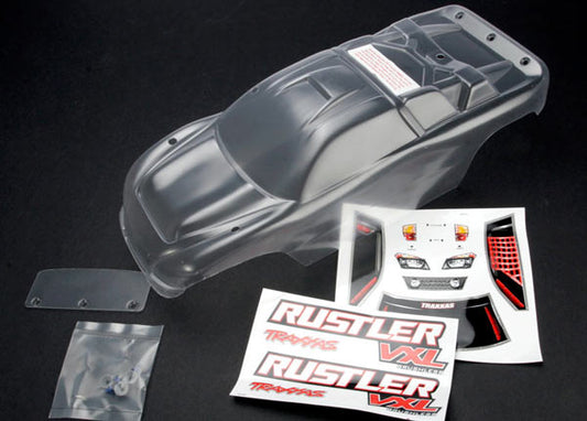 Traxxas Clear Body w/Decals: Rustler 2WD