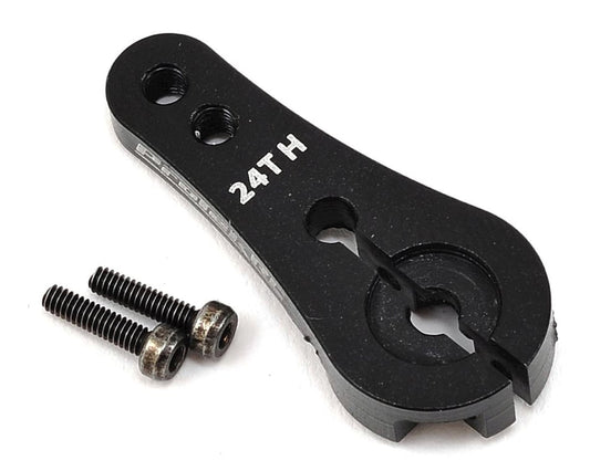 ProTek RC Aluminum 24T Long Servo Horn: 4mm (Black)