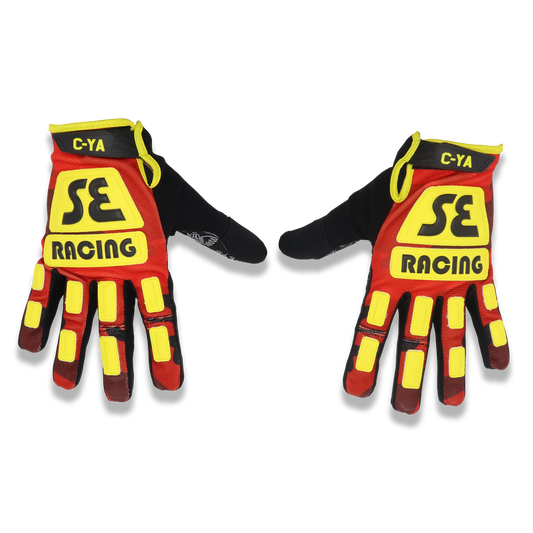 SE Bikes Retro Gloves Small (Red/Yellow)