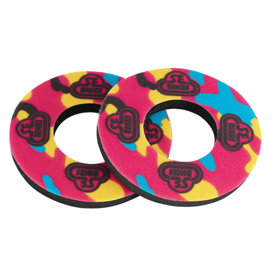 SE Bikes Grip Donuts (Camo Rainbow)