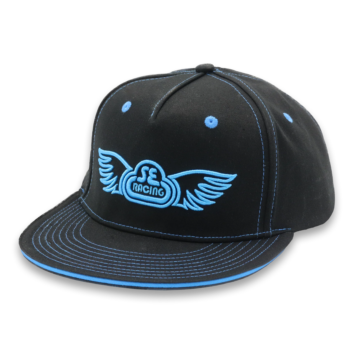SE Bikes Hat FLAT BILL WINGS BLACK