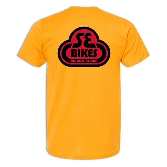 SE Bikes Colored Logo Shirt Gold (Large)