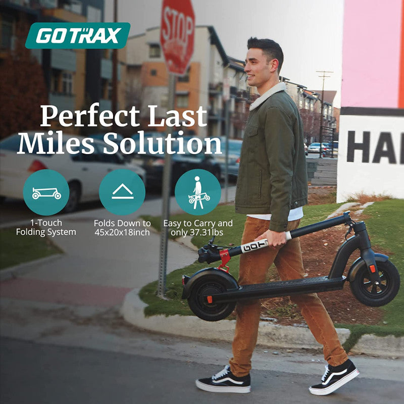 GOTRAX G4 10” Long Range Folding Electric Scooter: 40km Range (500W)