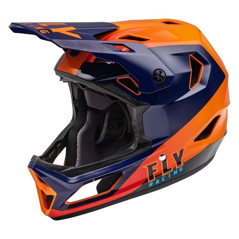 Fly Racing RAYCE Helmet Navy / Orange / Red (Large)