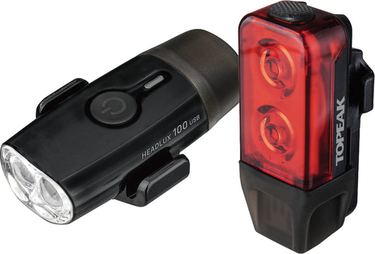 Topeak Powerlux USB Combo Headlux 100 USB & Taillux 25