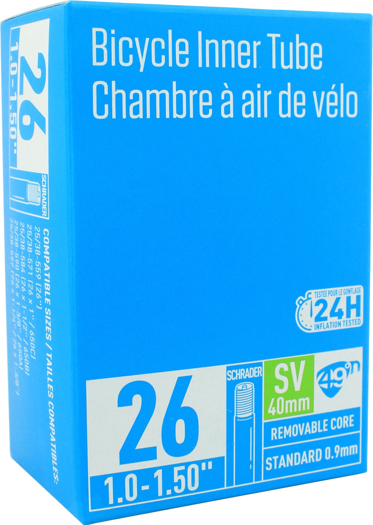 STANDARD TUBE - SCHRADER VALVE 26 X 1.0-1.5"