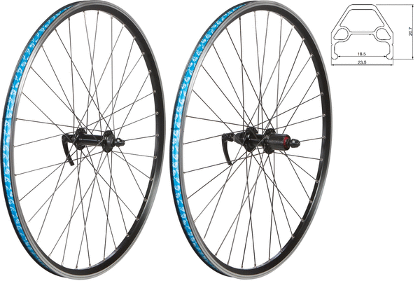 49N 26” Rear Wheel QR Cassette 10x135mm 32H QR Rim Brake (Black)