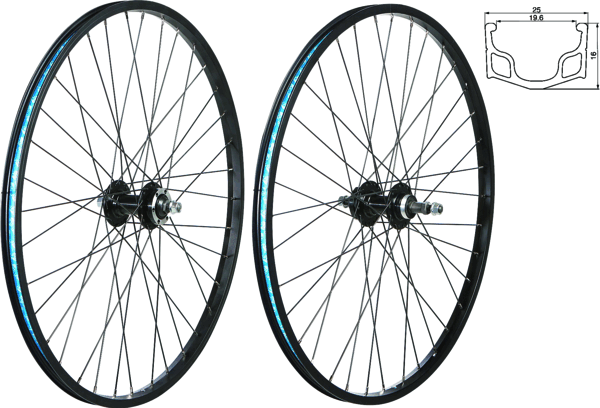 49N 26” MTB Front Wheel Rim/Disk Brake 3/8”x100mm 36H Nutted (Freewheel)