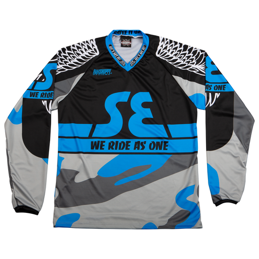 SE Bikes Jersey BikeLife M (Black/Blue/Grey Camo)