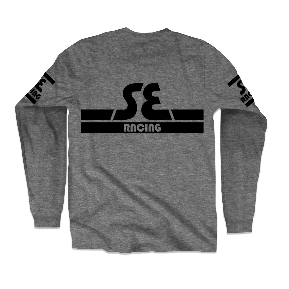 SE Bikes Racing Stripes LS T-Shirt (L) (Grey)