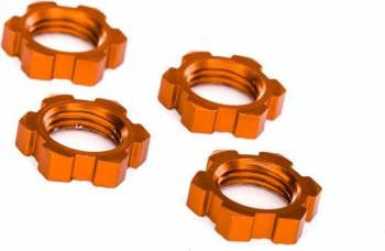 Traxxas Serrated Splined Wheel Nuts: 17mm (Orange)