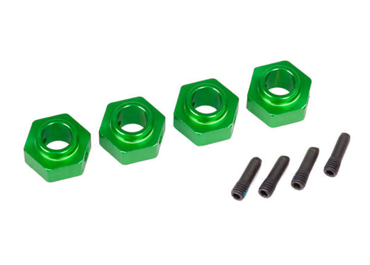 Traxxas 12mm Aluminum Wheel Hubs 6061-T6: TRX-4 (Green)