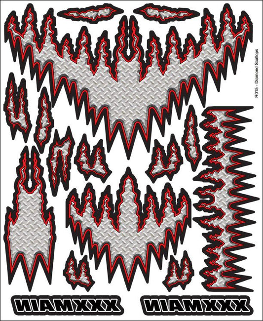 XXXMain Racing Internal Decals: Diamond Scallops