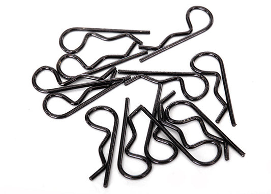 Traxxas Standard Body Clips: Black (12)