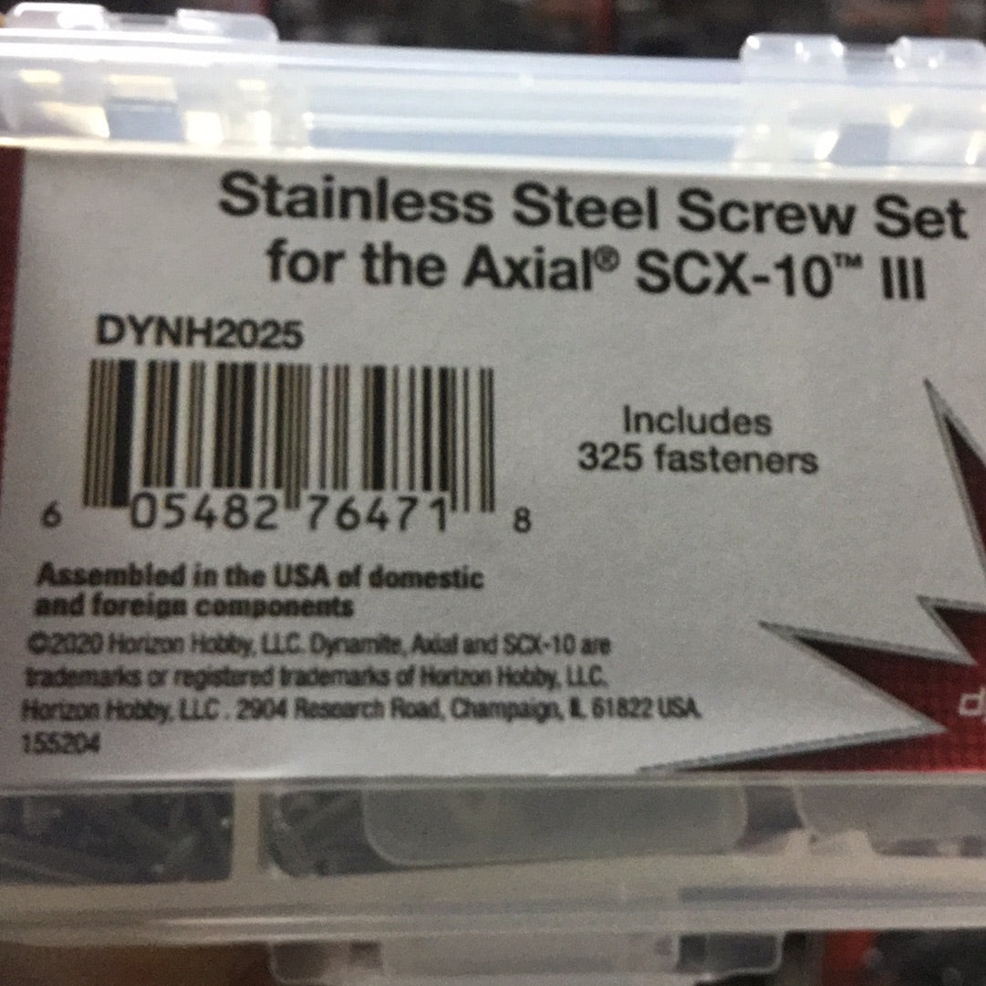 Dynamite Stainless Steel Screw Set: Axial SCX10III